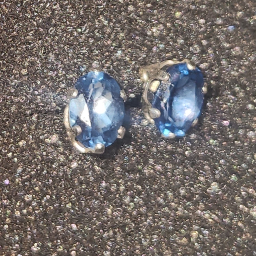 Elegant London Blue Gemstone Earrings